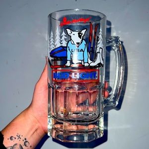 1987 Spuds Mackenzie Winter Sports 38oz Beer Mug